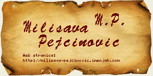 Milisava Pejčinović vizit kartica